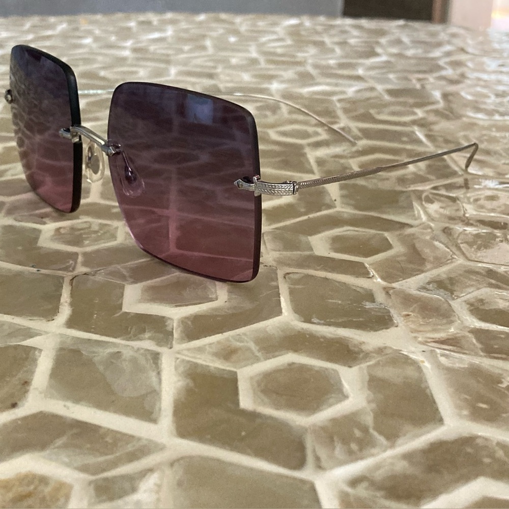 Oliver Peoples UV-Protected Square Rimless Sunglasses (0OV1268S) - Picture 3 of 11
